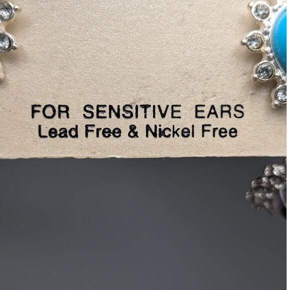 Hope Collection Dangle Earrings Blue Purple Drop Crystal Boho Lead Nickel Free - Picture 3 of 4